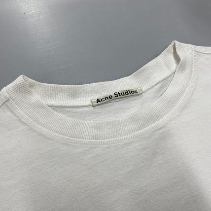 【中古品】【メンズ】 ACNE STUDIOS アクネストゥディオズ OVERSIZED LOGO PRINT SS TEE STUDIOS FN-MN-TSHI000018 オーバーサイズ ロゴ プリント ショートスリーブ Tシャツ 半袖 トップス 141-251102-as-24-izu サイズ：M カラー：ホワイト 万代Net店