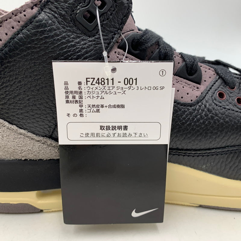 【中古美品】【メンズ】 NIKE ナイキ × A MA MANIERE アママニエール WMNS AIR JORDAN 3 RETRO OG SP FZ4811-001 ウィメンズ エア ジョーダン 3 レトロ OG SP スニーカー シューズ 靴 160-251024-as-01-izu サイズ：28cm カラー：BLACK/BLACK-FLAT PEWTER 万代Net店