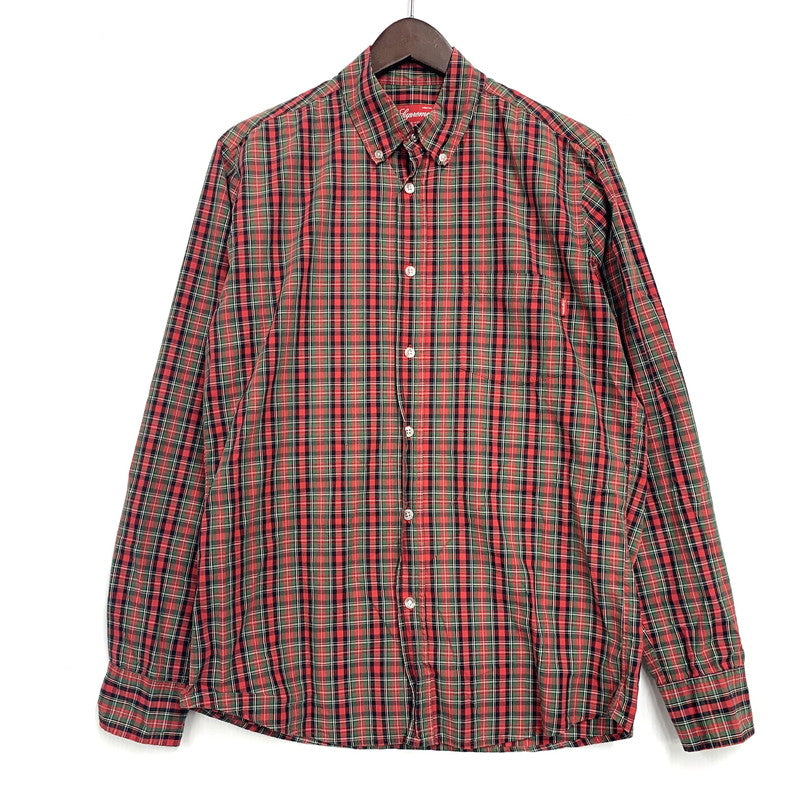 【中古品】【メンズ】 CHECK LS BD SHIRT チェック ロングスリーブ ボタンダウン シャツ トップス 長袖 149-251023-ya-06-izu サイズ：M カラー：赤系 万代Net店