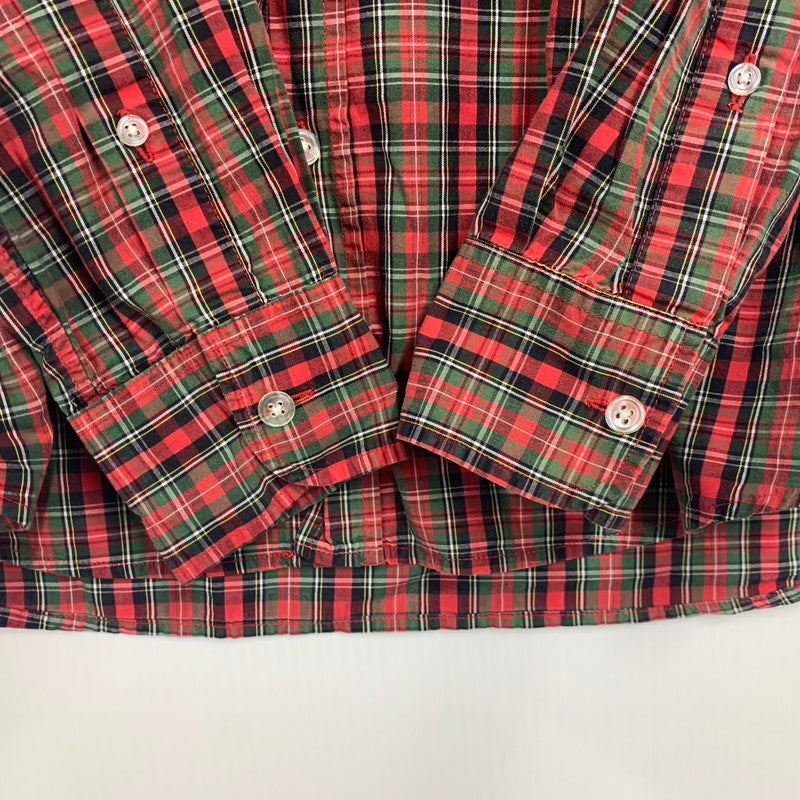 【中古品】【メンズ】 CHECK LS BD SHIRT チェック ロングスリーブ ボタンダウン シャツ トップス 長袖 149-251023-ya-06-izu サイズ：M カラー：赤系 万代Net店