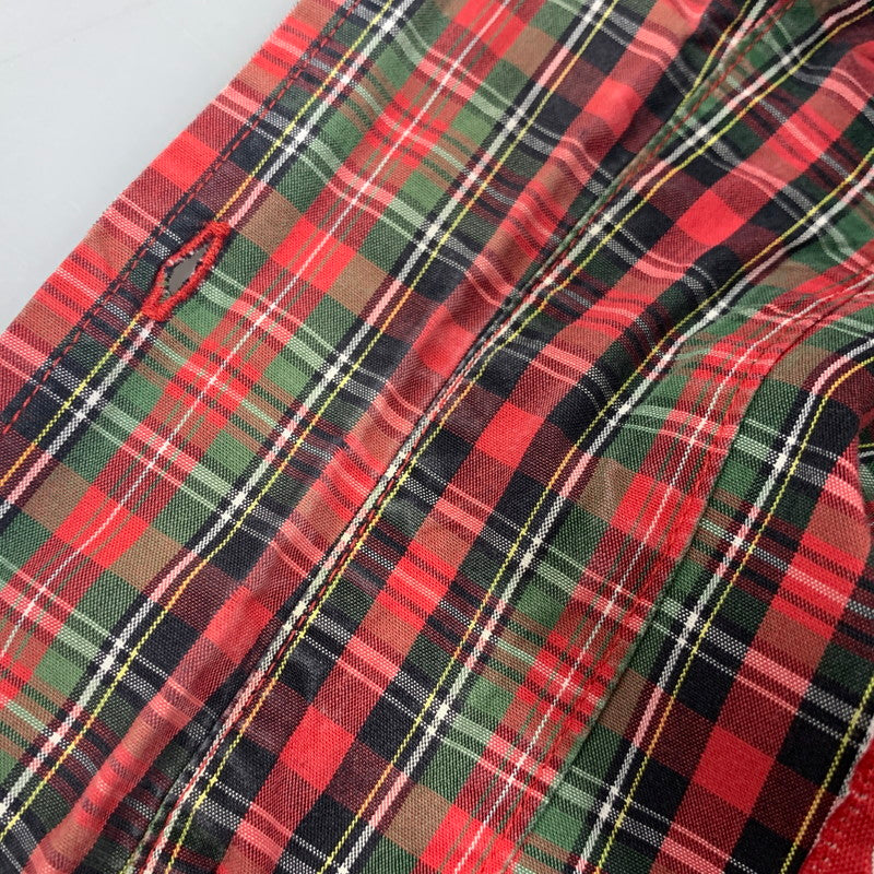 【中古品】【メンズ】 CHECK LS BD SHIRT チェック ロングスリーブ ボタンダウン シャツ トップス 長袖 149-251023-ya-06-izu サイズ：M カラー：赤系 万代Net店