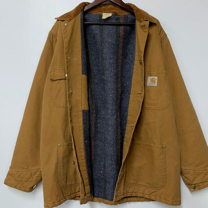 【中古品】【メンズ】 Carhartt カーハート 80-90S BLANKET LINER DUCK CHORE COAT ブランケット ライナー ダック チョア コート アウター 146-251022-cs-07-izu サイズ：不明 カラー：キャメル 万代Net店