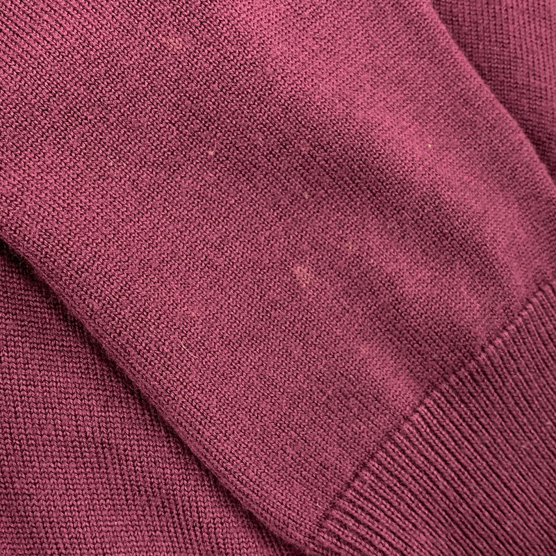【中古品】【メンズ】 BOLD TIPPED CARDIGAN K3207 ボールド ティップド カーディガン 141-251027-as-24-izu サイズ：L カラー：バーガンディ系 万代Net店