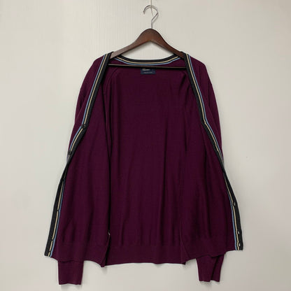 【中古品】【メンズ】 BOLD TIPPED CARDIGAN K3207 ボールド ティップド カーディガン 141-251027-as-24-izu サイズ：L カラー：バーガンディ系 万代Net店