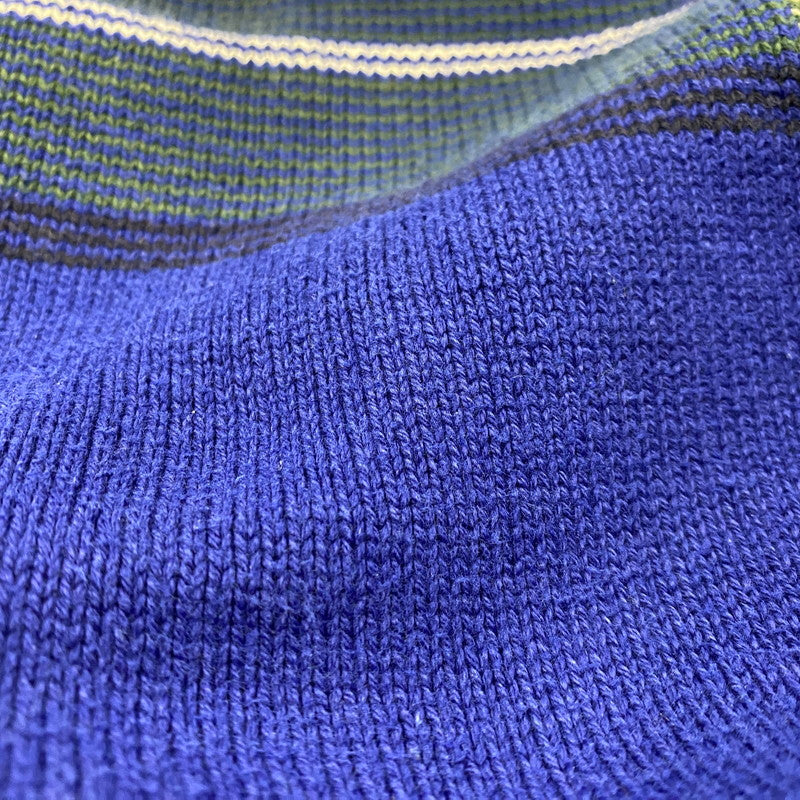 【現状渡し品】【メンズ】 NAUTICA ノーティカ COTTON KNIT SWEATER コットン ニット セーター 香港製 チェック 長袖 トップス 146-251028-as-20-izu サイズ：M カラー：マルチカラー 万代Net店