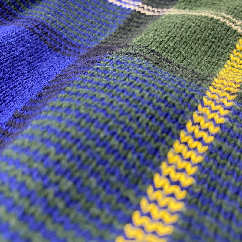 【現状渡し品】【メンズ】 NAUTICA ノーティカ COTTON KNIT SWEATER コットン ニット セーター 香港製 チェック 長袖 トップス 146-251028-as-20-izu サイズ：M カラー：マルチカラー 万代Net店