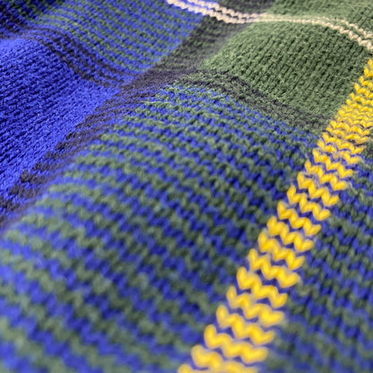 【現状渡し品】【メンズ】 NAUTICA ノーティカ COTTON KNIT SWEATER コットン ニット セーター 香港製 チェック 長袖 トップス 146-251028-as-20-izu サイズ：M カラー：マルチカラー 万代Net店