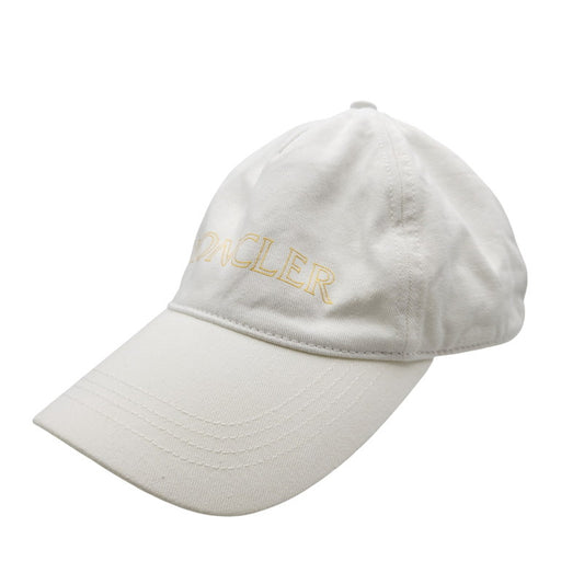 【中古品】【メンズ/レディース】 MONCLER モンクレール CLASSIC LOGO BASEBALL CAP H10933B00031 クラシック ロゴ ベースボールキャップ 帽子 185-251024-as-20-izu サイズ：F カラー：ホワイト 万代Net店