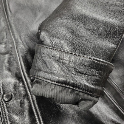 【中古美品】【メンズ】 COLIMBO コリンボ FLEXIBILITY HORSEHIDE HILL CITY LEATHER COACH JACKET ZZ-0135 ホースハイド ヒルシティ レザー コーチジャケット アウター 145-251024-as-13-izu サイズ：XL カラー：ブラック 万代Net店