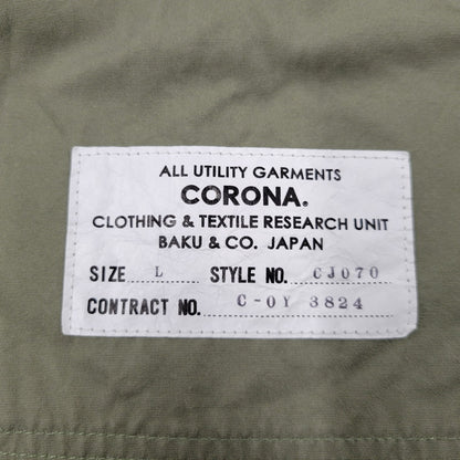 【中古美品】【メンズ】 THE CORONA UTILITY コロナ ユーティリティ JAC SUMMER FLY CJ070-25-02 ジャケット アウター 145-251024-as-11-izu サイズ：L カラー：グリーン系 万代Net店