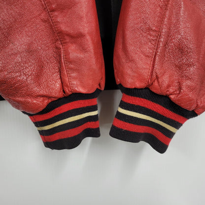 【中古品】【メンズ】 JH DESIGN ジェイエイチデザイン GEORGIA BULLDOGS REVERSIBLE STADIUM JACKET ジョージア ブルドッグズ リバーシブル スタジアムジャケット 韓国製 スタジャン アウター 146-251026-as-09-izu サイズ：XL カラー：ブラック/マルチカラー 万代Net店