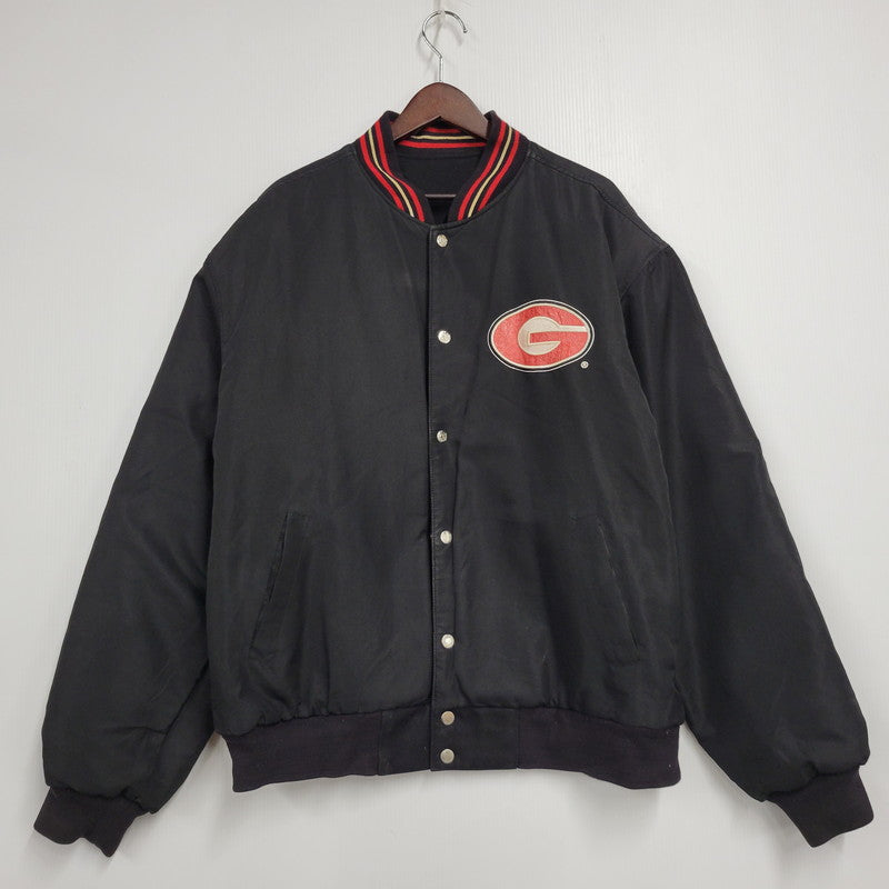 【中古品】【メンズ】 JH DESIGN ジェイエイチデザイン GEORGIA BULLDOGS REVERSIBLE STADIUM JACKET ジョージア ブルドッグズ リバーシブル スタジアムジャケット 韓国製 スタジャン アウター 146-251026-as-09-izu サイズ：XL カラー：ブラック/マルチカラー 万代Net店