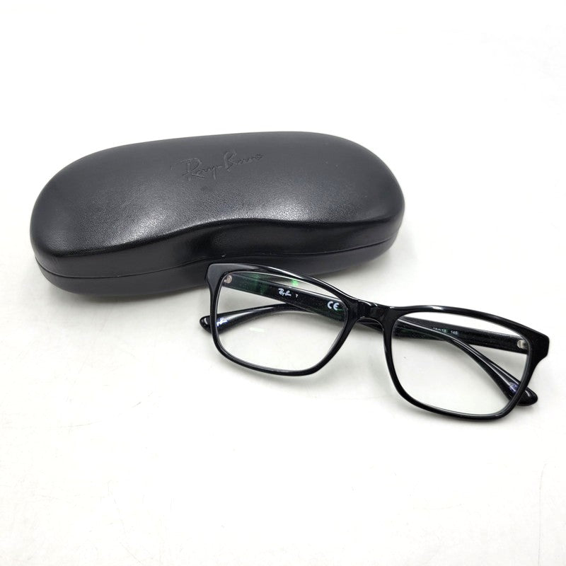 【中古品】【メンズ/レディース】 Ray-Ban レイバン OPTICS SUNGLASSES RB5279F サングラス メガネ 眼鏡 203-251028-as-44-izu サイズ：55□18-145 カラー：ブラック×クリア 万代Net店