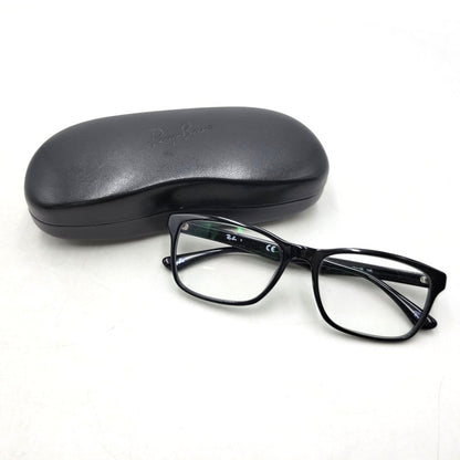 【中古品】【メンズ/レディース】 Ray-Ban レイバン OPTICS SUNGLASSES RB5279F サングラス メガネ 眼鏡 203-251028-as-44-izu サイズ：55□18-145 カラー：ブラック×クリア 万代Net店