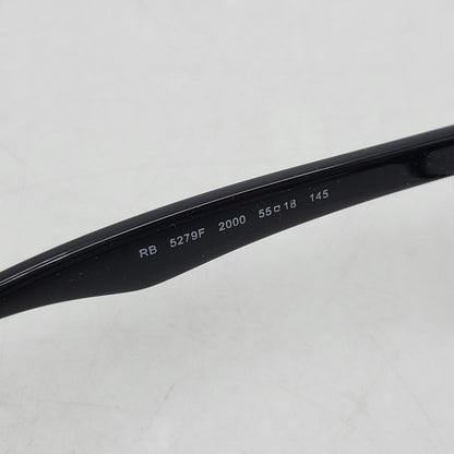 【中古品】【メンズ/レディース】 Ray-Ban レイバン OPTICS SUNGLASSES RB5279F サングラス メガネ 眼鏡 203-251028-as-44-izu サイズ：55□18-145 カラー：ブラック×クリア 万代Net店