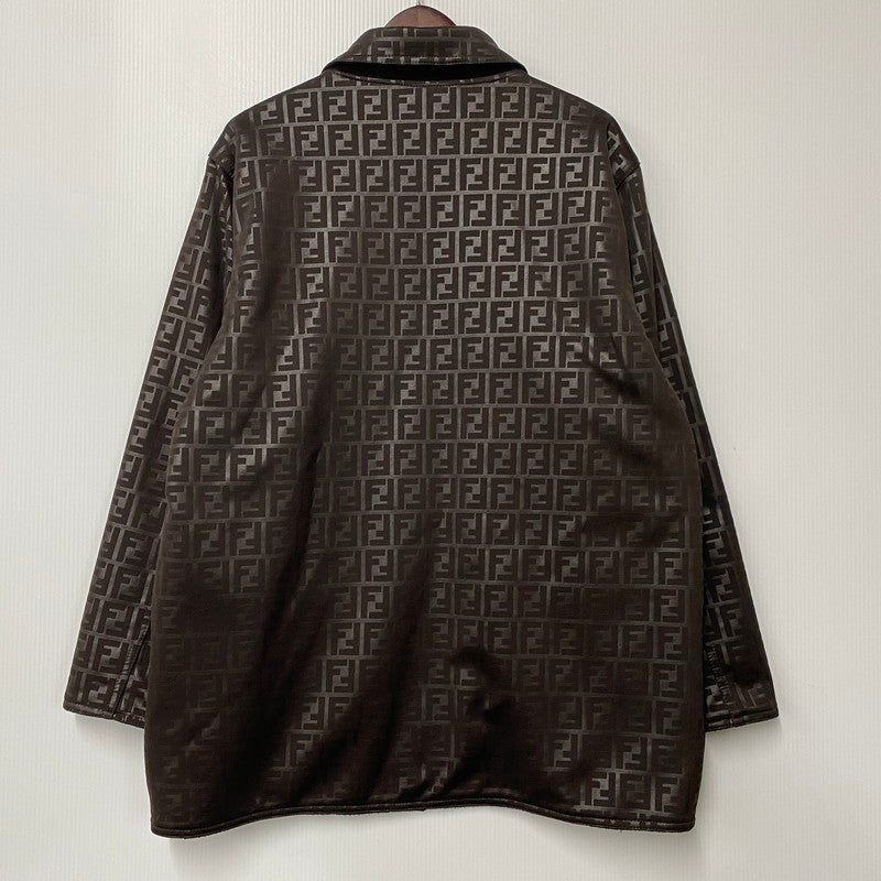 【中古品】【メンズ】 FENDI JEANS フェンディジーンズ 009446-G416J1311 イタリア製 ZUCCA PATTERN REVERSIBLE JACKET ズッカ パターン リバーシブル ジャケット アウター 146-251025-cs-04-izu サイズ：不明 カラー：ブラウン 万代Net店