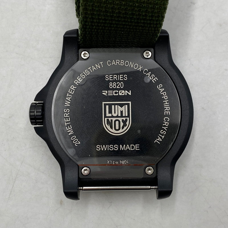 【中古美品】【メンズ】 LUMINOX ルミノックス 8820 RECON POINT MAN MEN'S QUARTZ WATCH リーコン ポイント マン メンズ クオーツ ウォッチ 腕時計 197-251025-cs-06-izu カラー：ブラック/グリーン 万代Net店