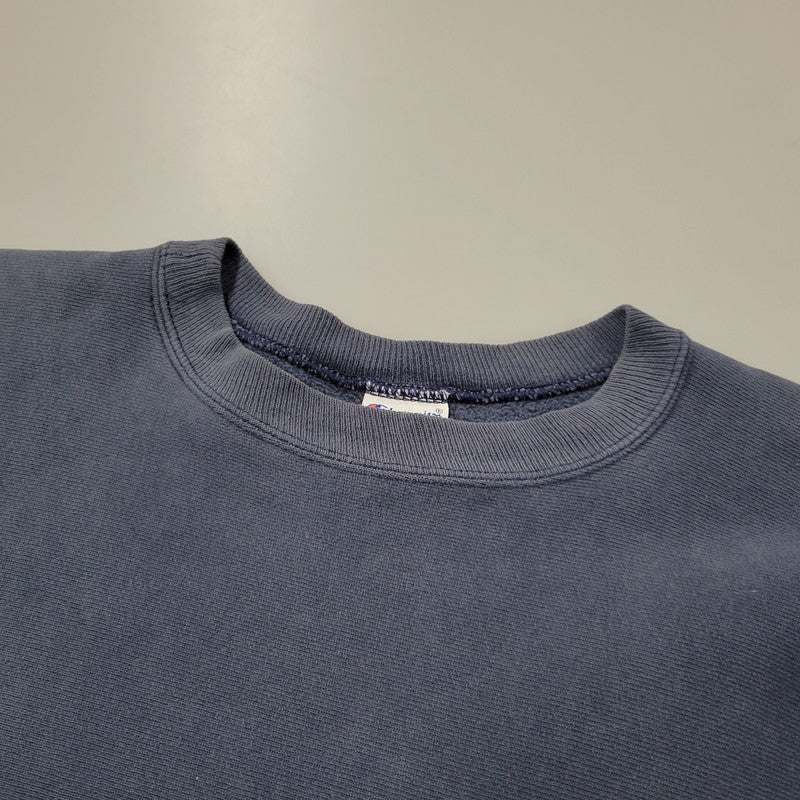 【現状渡し品】【メンズ】 Champion チャンピオン REVERSE WEAVE SWEATSHIRT リバースウィーブ スウェットシャツ メキシコ製 刺繍タグ 目あり トレーナー 長袖 トップス 146-251026-as-17-izu サイズ：L カラー：ネイビー 万代Net店