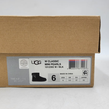 【中古品】【レディース】 W CLASSIC MINI PEARLS F19016H ムートン ブーツ シューズ 靴 167-251028-as-32-izu サイズ：23cm カラー：ブラック 万代Net店