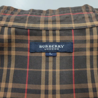 【中古品】【メンズ】 BURBERRY LONDON バーバリーロンドン CHECK LS BD SHIRT BBW80-940 チェック ロングスリーブ ボタンダウン シャツ 日本製 長袖 トップス 141-251026-as-13-izu サイズ：L カラー：ブラウン系 万代Net店