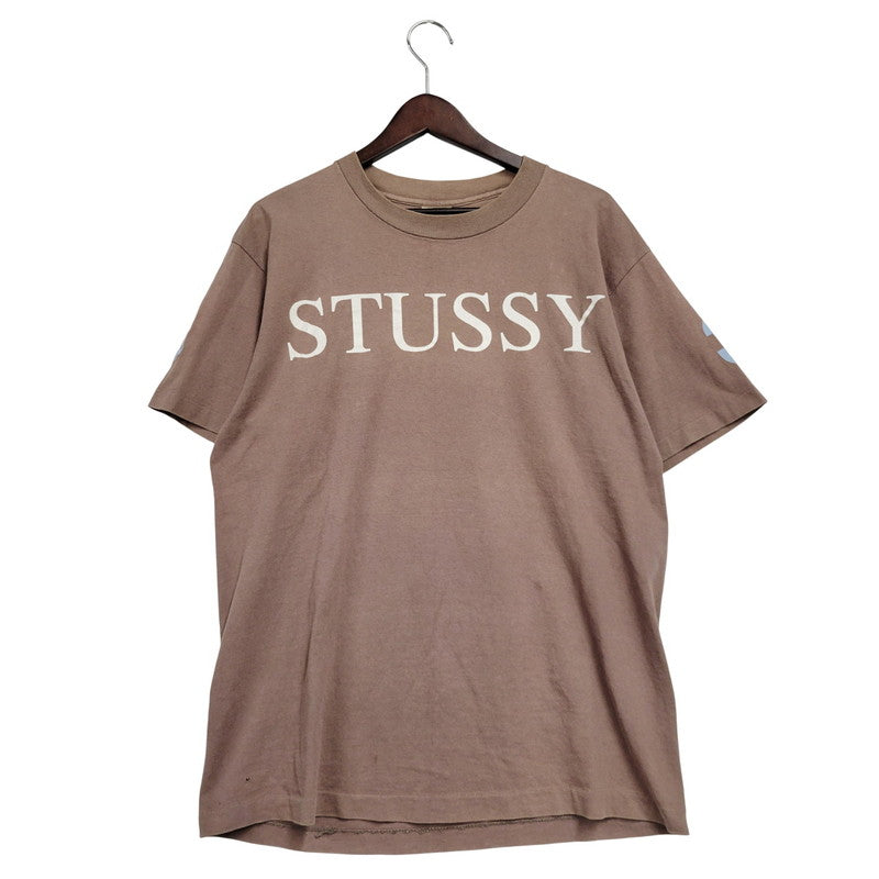 【現状渡し品】【メンズ】 OLD STUSSY オールドステューシー USA製 両シングル 白タグ 90S STUSSY NO.3 SS TEE ショートスリーブ Tシャツ トップス 半袖 142-251029-cs-17-izu サイズ：L カラー：ブラウン 万代Net店