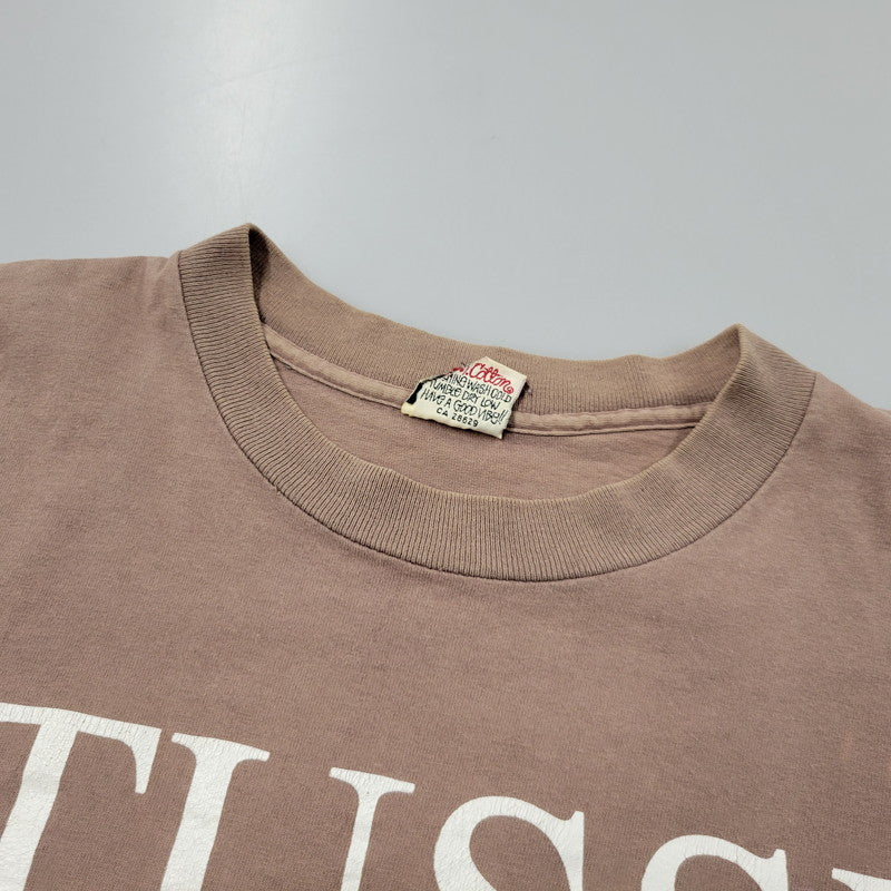 【現状渡し品】【メンズ】 OLD STUSSY オールドステューシー USA製 両シングル 白タグ 90S STUSSY NO.3 SS TEE ショートスリーブ Tシャツ トップス 半袖 142-251029-cs-17-izu サイズ：L カラー：ブラウン 万代Net店