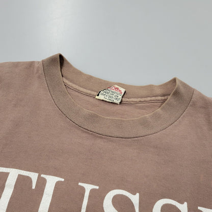 【現状渡し品】【メンズ】 OLD STUSSY オールドステューシー USA製 両シングル 白タグ 90S STUSSY NO.3 SS TEE ショートスリーブ Tシャツ トップス 半袖 142-251029-cs-17-izu サイズ：L カラー：ブラウン 万代Net店