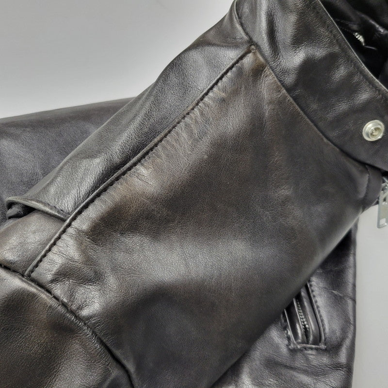 【中古品】【メンズ】 SINGLE RIDERS JACKET 1007 091 シングル ライダース ジャケット アウター 145-251026-as-12-izu サイズ：40 カラー：ブラック 万代Net店
