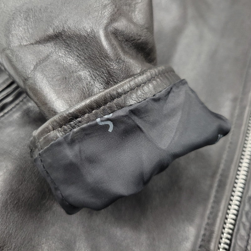 【中古品】【メンズ】 SINGLE RIDERS JACKET 1007 091 シングル ライダース ジャケット アウター 145-251026-as-12-izu サイズ：40 カラー：ブラック 万代Net店