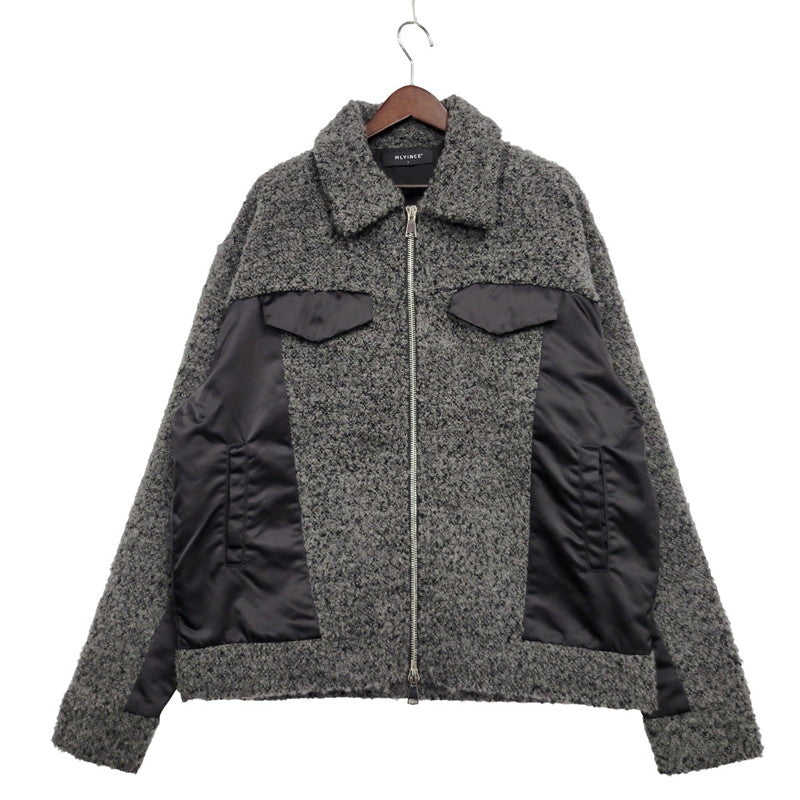 【中古品】【メンズ】 MLVINCE メルヴィンス PANELLED TRUCKER JACKET トラッカージャケット アウター 142-251026-as-08-izu サイズ：L カラー：グレー×ブラック 万代Net店