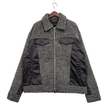 【中古品】【メンズ】 MLVINCE メルヴィンス PANELLED TRUCKER JACKET トラッカージャケット アウター 142-251026-as-08-izu サイズ：L カラー：グレー×ブラック 万代Net店