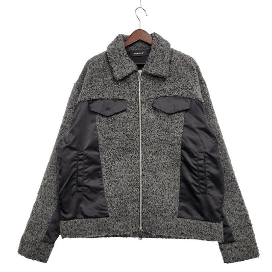 【中古品】【メンズ】 MLVINCE メルヴィンス PANELLED TRUCKER JACKET トラッカージャケット アウター 142-251026-as-08-izu サイズ：L カラー：グレー×ブラック 万代Net店