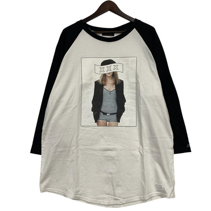 【中古品】【メンズ】 GOD SELECTION XXX ゴッド セレクション トリプルエックス PHOTO RAGLAN T-SHIRT フォト ラグラン Tシャツ トップス 142-251028-as-28-izu サイズ：XL カラー：ホワイト×ブラック 万代Net店