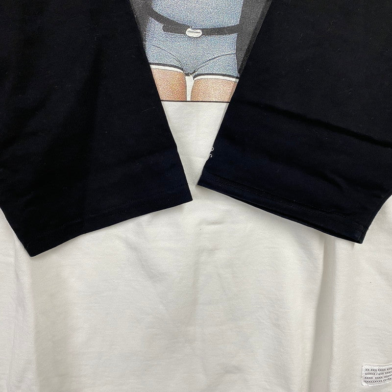 【中古品】【メンズ】 GOD SELECTION XXX ゴッド セレクション トリプルエックス PHOTO RAGLAN T-SHIRT フォト ラグラン Tシャツ トップス 142-251028-as-28-izu サイズ：XL カラー：ホワイト×ブラック 万代Net店