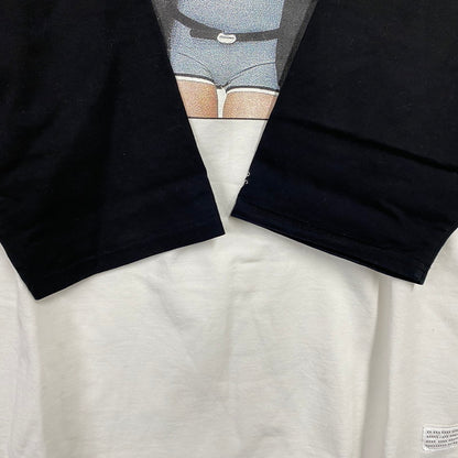 【中古品】【メンズ】 GOD SELECTION XXX ゴッド セレクション トリプルエックス PHOTO RAGLAN T-SHIRT フォト ラグラン Tシャツ トップス 142-251028-as-28-izu サイズ：XL カラー：ホワイト×ブラック 万代Net店