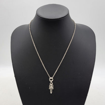 【中古品】【メンズ/レディース】 CHROME HEARTS クロムハーツ 925 NO5 DAGGER & NECKCHAIN R20 ダガー ネックレス アクセサリー 190-251214-as-16-izu カラー：シルバー 万代Net店