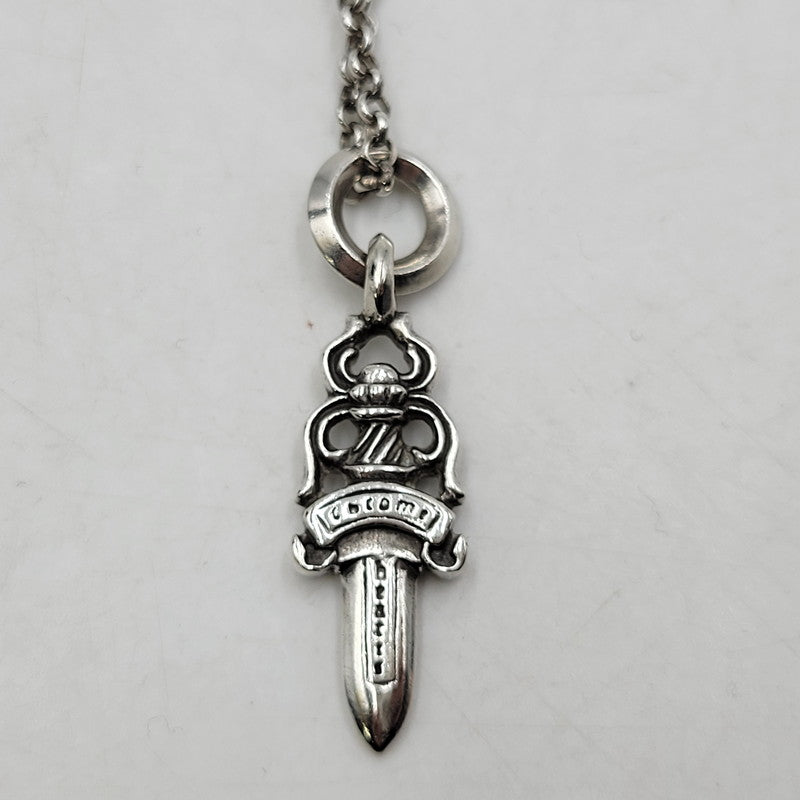 【中古品】【メンズ/レディース】 CHROME HEARTS クロムハーツ 925 NO5 DAGGER & NECKCHAIN R20 ダガー ネックレス アクセサリー 190-251214-as-16-izu カラー：シルバー 万代Net店