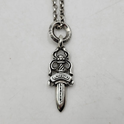 【中古品】【メンズ/レディース】 CHROME HEARTS クロムハーツ 925 NO5 DAGGER & NECKCHAIN R20 ダガー ネックレス アクセサリー 190-251214-as-16-izu カラー：シルバー 万代Net店