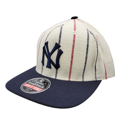【中古品】【メンズ/レディース】 AMERICAN NEEDLE アメリカンニードル COOPERSTOWN クーパーズタウン NEW YORK YANKEES ニューヨーク ヤンキース SNAP BACK CAP スナップバックキャップ 帽子 185-251108-ya-11-izu サイズ：F カラー：ホワイト/ネイビー 万代Net店
