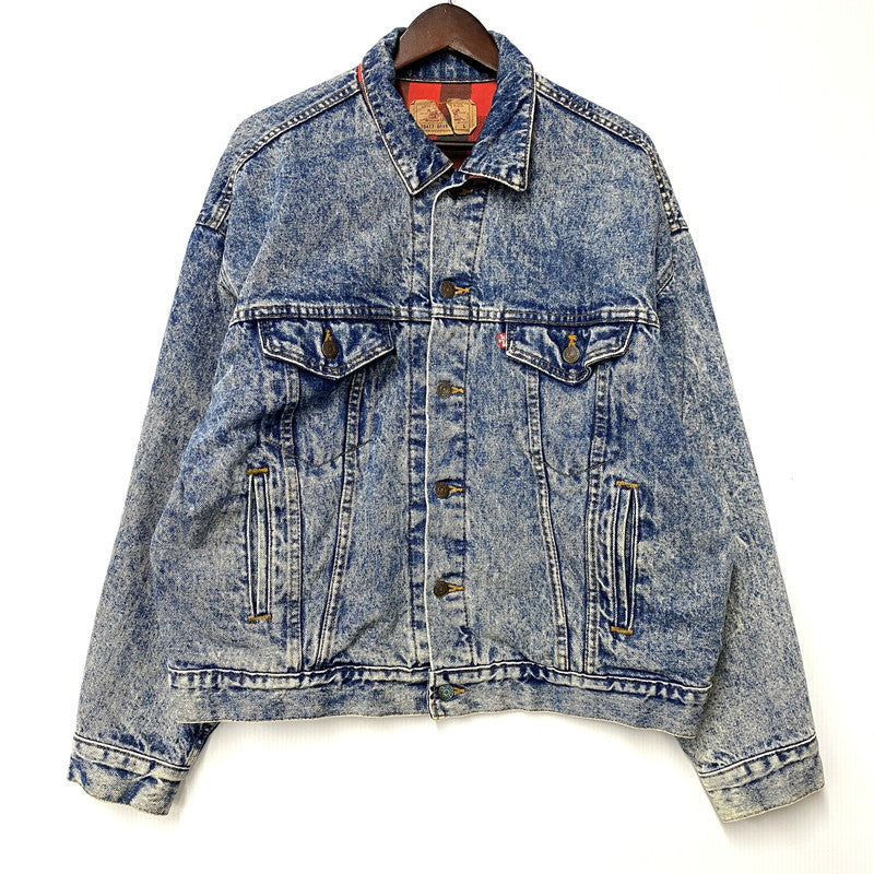 【中古品】【メンズ】 SMALL-E BUFFALO PLAID FLANNEL LINER CHEMICAL WASH DENIM JACKET 70417 0819 刻印527 ケミカルウォッシュ デニムジャケット USA製 アウター 146-251027-as-09-izu サイズ：L カラー：インディゴ 万代Net店