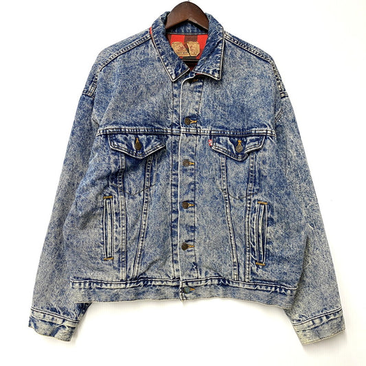 【中古品】【メンズ】 SMALL-E BUFFALO PLAID FLANNEL LINER CHEMICAL WASH DENIM JACKET 70417 0819 刻印527 ケミカルウォッシュ デニムジャケット USA製 アウター 146-251027-as-09-izu サイズ：L カラー：インディゴ 万代Net店