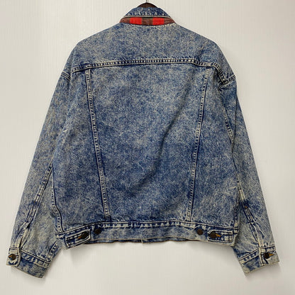 【中古品】【メンズ】 SMALL-E BUFFALO PLAID FLANNEL LINER CHEMICAL WASH DENIM JACKET 70417 0819 刻印527 ケミカルウォッシュ デニムジャケット USA製 アウター 146-251027-as-09-izu サイズ：L カラー：インディゴ 万代Net店