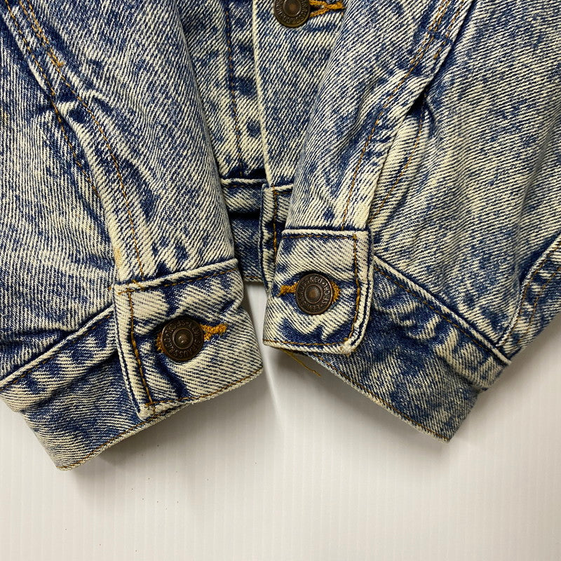 【中古品】【メンズ】 SMALL-E BUFFALO PLAID FLANNEL LINER CHEMICAL WASH DENIM JACKET 70417 0819 刻印527 ケミカルウォッシュ デニムジャケット USA製 アウター 146-251027-as-09-izu サイズ：L カラー：インディゴ 万代Net店