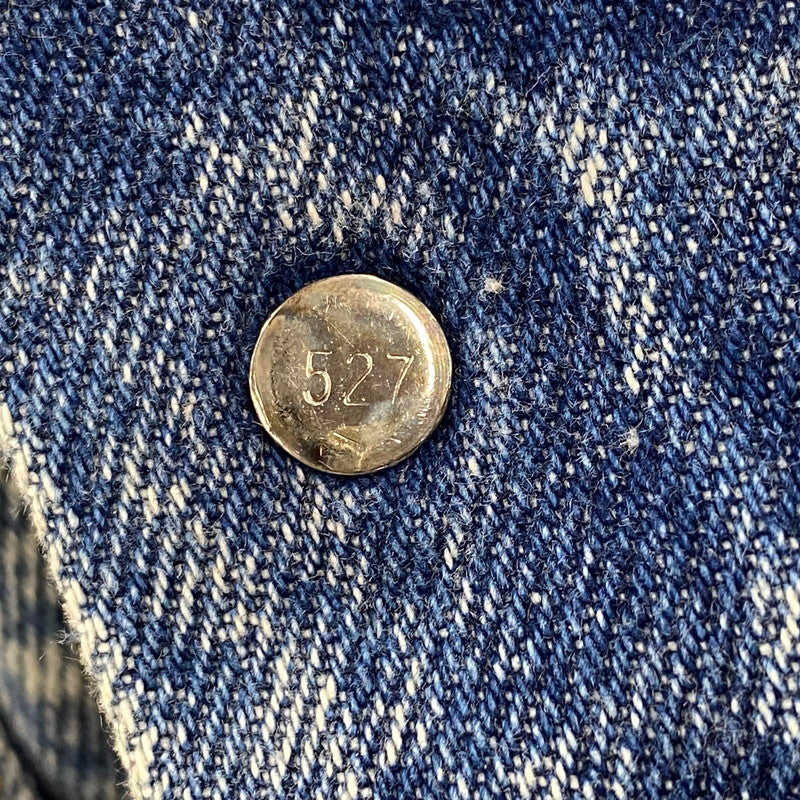 【中古品】【メンズ】 SMALL-E BUFFALO PLAID FLANNEL LINER CHEMICAL WASH DENIM JACKET 70417 0819 刻印527 ケミカルウォッシュ デニムジャケット USA製 アウター 146-251027-as-09-izu サイズ：L カラー：インディゴ 万代Net店