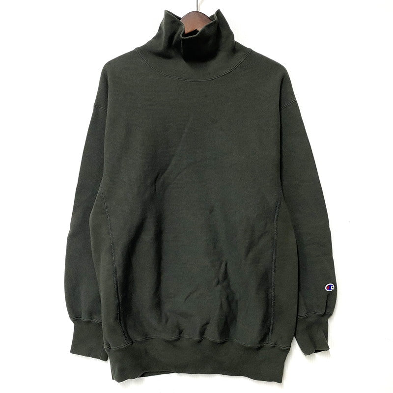 【中古品】【メンズ】 Champion products チャンピオンプロダクツ C8-A039 青単色タグ REVERSE WEAVE リバース ウィーブ TURTLENECK SWEATSHIRT タートルネック スウェットシャツ トップス 長袖 148-251029-cs-06-izu サイズ：M カラー：ダークグリーン 万代Net店