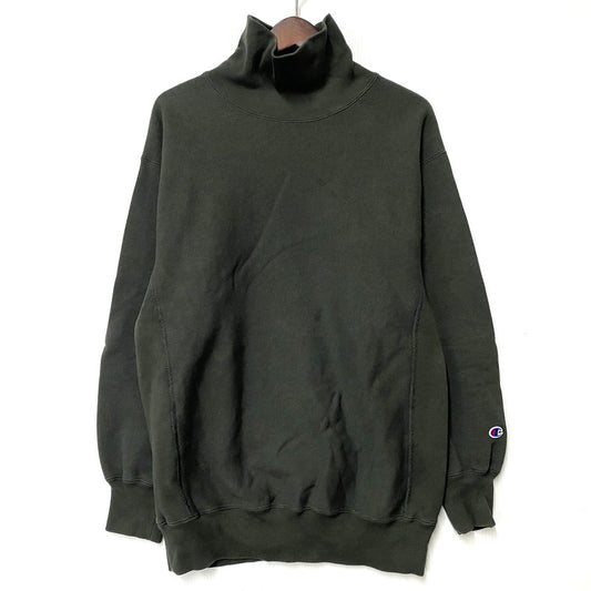 【中古品】【メンズ】 Champion products チャンピオンプロダクツ C8-A039 青単色タグ REVERSE WEAVE リバース ウィーブ TURTLENECK SWEATSHIRT タートルネック スウェットシャツ トップス 長袖 148-251029-cs-06-izu サイズ：M カラー：ダークグリーン 万代Net店