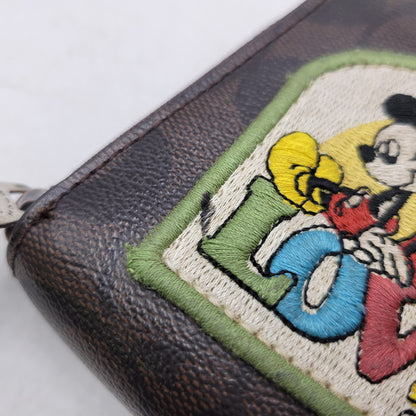 【中古品】【レディース】 COACH コーチ × DISNEY ディズニー SIGNATURE ROUND ZIP LONG WALLET F31350 シグネチャー ラウンドジップ ロングウォレット 長財布 181-251028-as-38-izu カラー：ブラウン 万代Net店