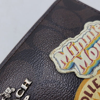 【中古品】【レディース】 COACH コーチ × DISNEY ディズニー SIGNATURE ROUND ZIP LONG WALLET F31350 シグネチャー ラウンドジップ ロングウォレット 長財布 181-251028-as-38-izu カラー：ブラウン 万代Net店