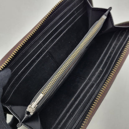 【中古品】【レディース】 COACH コーチ × DISNEY ディズニー SIGNATURE ROUND ZIP LONG WALLET F31350 シグネチャー ラウンドジップ ロングウォレット 長財布 181-251028-as-38-izu カラー：ブラウン 万代Net店