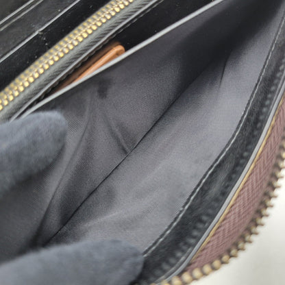 【中古品】【レディース】 COACH コーチ × DISNEY ディズニー SIGNATURE ROUND ZIP LONG WALLET F31350 シグネチャー ラウンドジップ ロングウォレット 長財布 181-251028-as-38-izu カラー：ブラウン 万代Net店